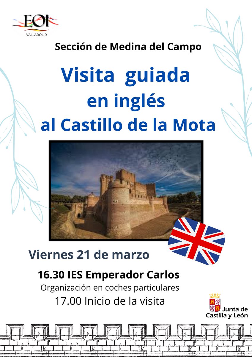 Los alumnos de inglés de la sección de Medina del Campo <a href="/EoiValladolid/">EOI Valladolid</a>  se van de excursión. Disfrutad