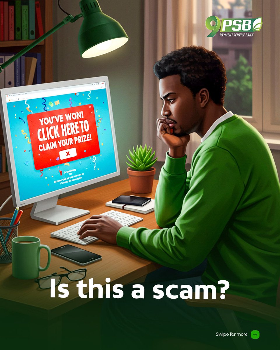 9PSB_ng's tweet photo. Stay vigilant and protect your information. Always double-check before you act!

Your security is our priority.

#9PSB 
#Bankforall 
#FinacialInclusion #OnaMissiontoBank9ja https://t.co/X2TkcfygFs