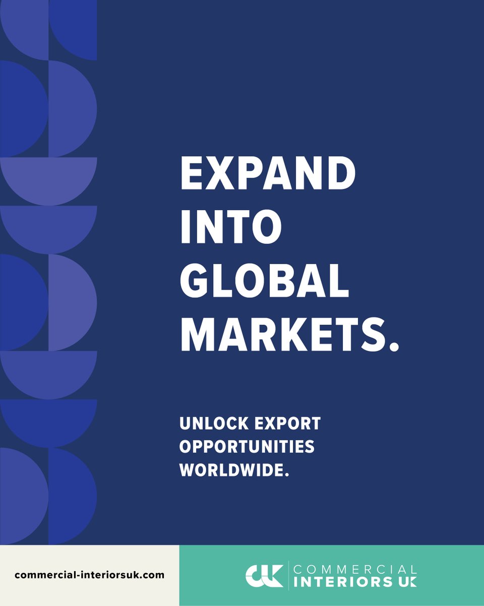 Ready to take your business global? Commercial Interiors UK supports members with access to export markets and international opportunities. Join the trade association that opens doors for the commercial interiors industry.

👉 Find out more loom.ly/PSUQeCk