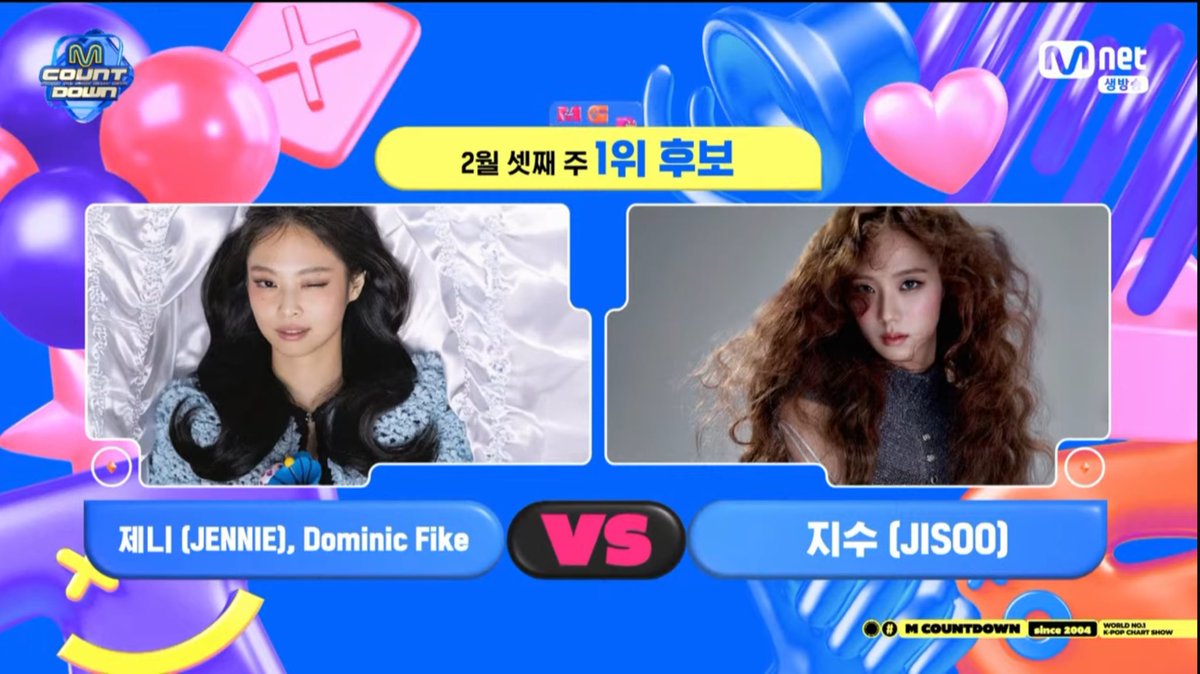 โอ้วววน้อแข่งกันเองไปอีก วันนี้เพลง Love Hangover ของเจนนี่ &amp; Dominic Fike 
และเพลง Earthquake ของจีซู เข้าชิงที่ 1 ในรายการเพลง Mcountdown วันนี้ อย่าลืมไปโหวตสดที่ แอป Mnet Plus ด้วยนะ