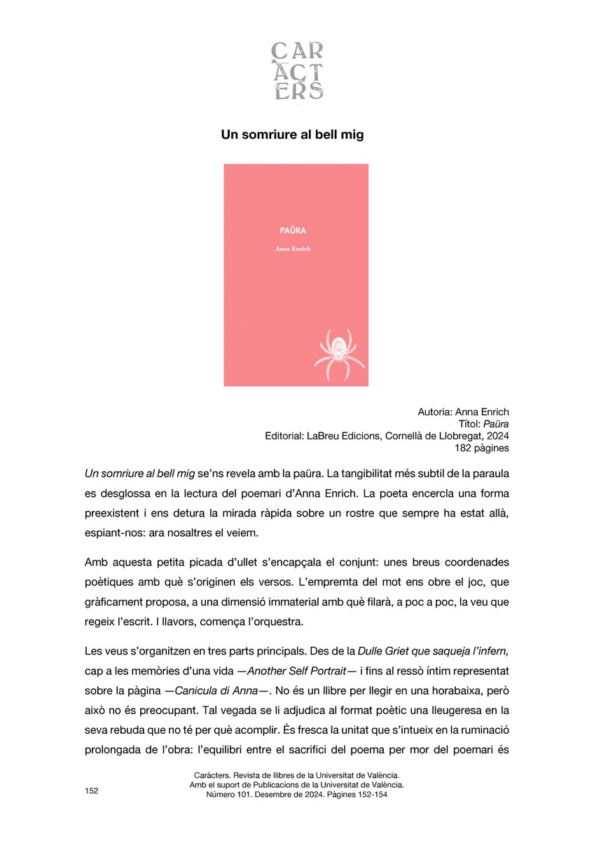 Revista Caràcters tweet media