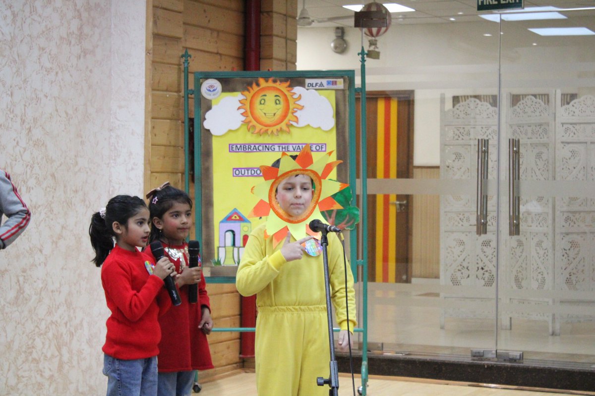 Grade I A students presented a vibrant assembly on "Embracing the Value of Outdoor Activities", highlighting the significance of outdoor games for physical and mental well-being.
<a href="/WattalMulla/">Dr. Ameeta Mulla Wattal</a> 
<a href="/Soumya86541065/">Soumya Taneja</a> 
<a href="/_urmimala_/">Urmimala Sudhakar</a>