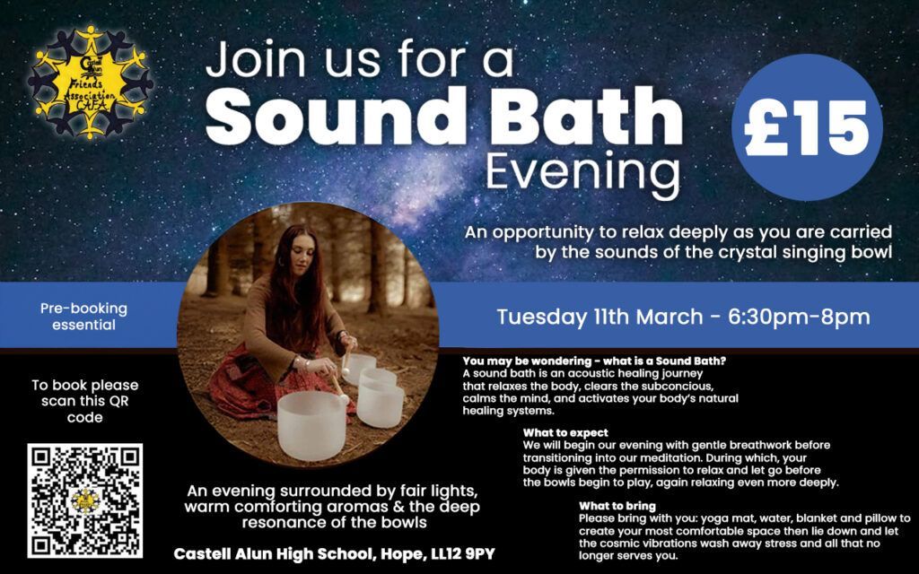 CastellAlun's tweet image. EVENT: CAFA Sound Bath Evening (11/03/25) buff.ly/4gSMvMW @CastellAlunFA