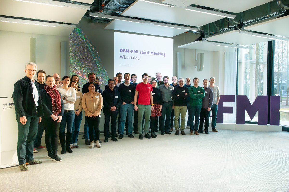 Department of Biomedicine (@depbiomedicine) on Twitter photo 🚀 DBM-FMI Joint Meeting 2025 🔬
26 researchers and core facility heads from <a href="/FMIscience/">FMI science</a> & <a href="/DepBiomedicine/">Department of Biomedicine</a> gathered for a day of inspiring talks, (insights into) cutting-edge research, and new collaborations.
The meeting covered a wide range of topics, from neuroscience and 🚀 DBM-FMI Joint Meeting 2025 🔬
26 researchers and core facility heads from <a href="/FMIscience/">FMI science</a> & <a href="/DepBiomedicine/">Department of Biomedicine</a> gathered for a day of inspiring talks, (insights into) cutting-edge research, and new collaborations.
The meeting covered a wide range of topics, from neuroscience and