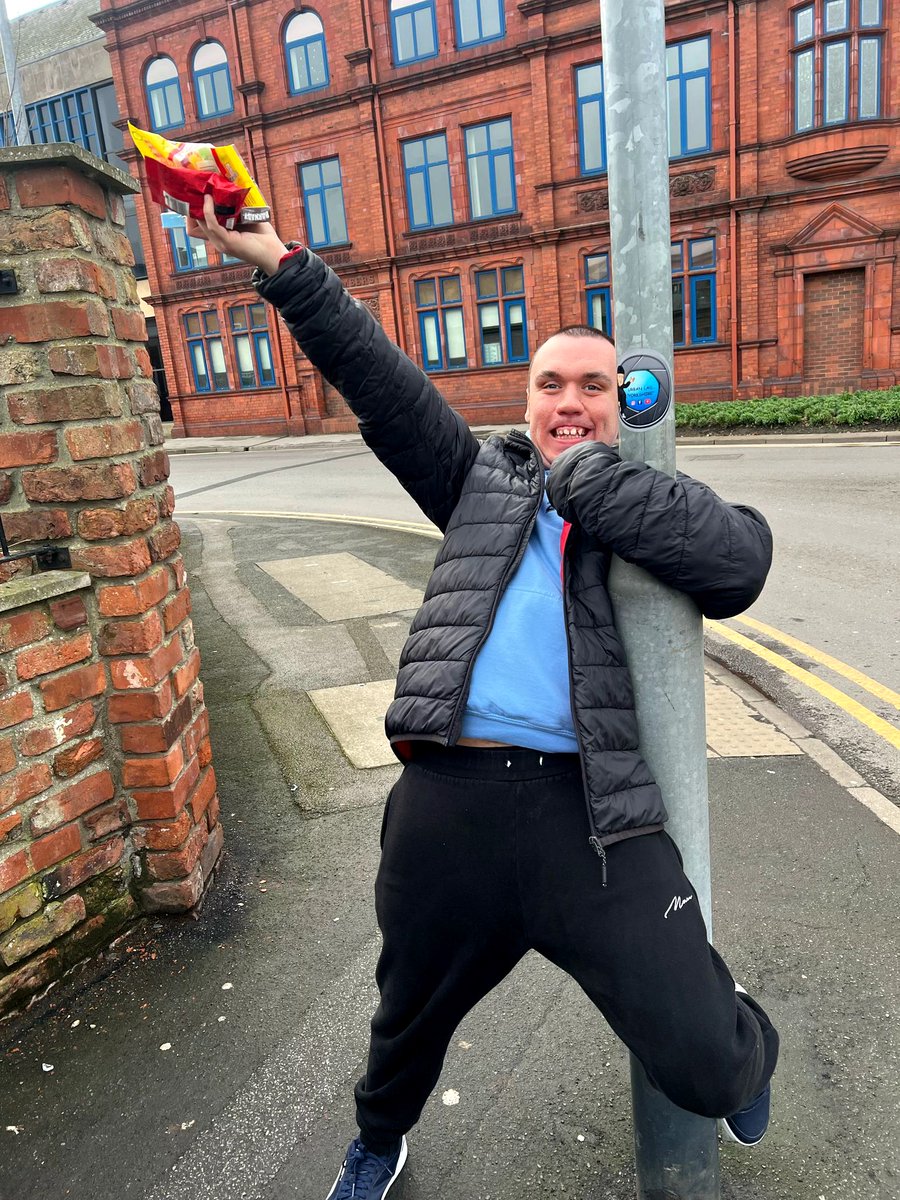 Out and about in town picking up a few of our favourite treats! 🍩✨ Can't resist stopping for a few poses with these goodies before heading home. #AutismAdults #AutismShopping #AutismExperience