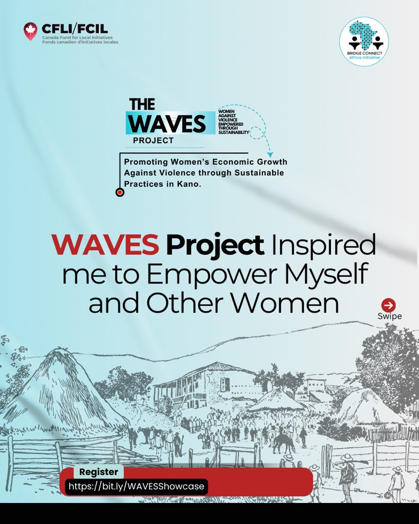 BridgeConnectNG's tweet image. WAVES women share how the WAVES project supported by @CanHCNigeria has transformed their lives

From economic empowerment to GBV advocacy, their journeys inspire change. Join us at the showcase to support and celebrate their growth! 

#WAVESProject #womenempowerment
