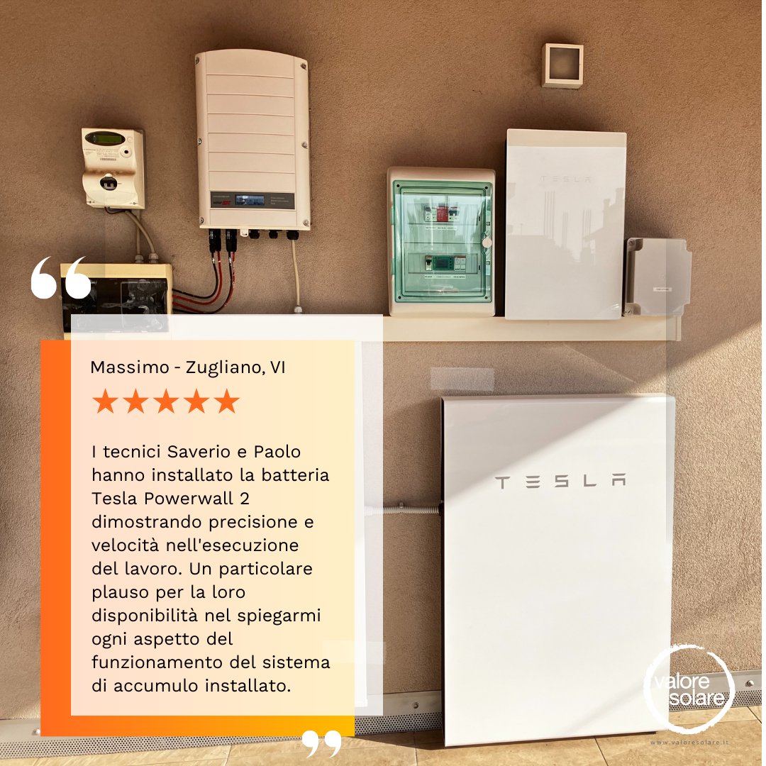 VALORESOLARE's tweet photo. 🤝 Niente può essere più apprezzato da un cliente, che sapere di poter contare su professionisti non solo competenti ma anche premurosi. Cosa vorresti sapere in più, di un accumulatore? Contatta i nostri esperti. #teslapowerwall #storage 
Scrivi a info@valoresolare.it https://t.co/P5ZGJQyzWr