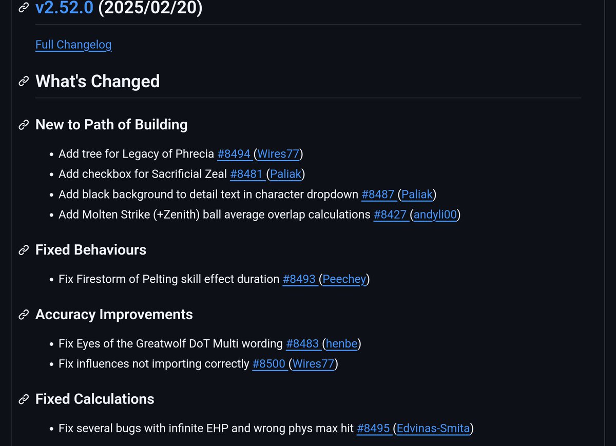 Localldentity's tweet image. Wires (other PoB maintainer) released a PoB 1 update to properly support the new Legacy of Phrecia ascendancies
No need to use the jewels any more

Hope the event has a smooth launch can&apos;t wait to play in 10 days time when I get home