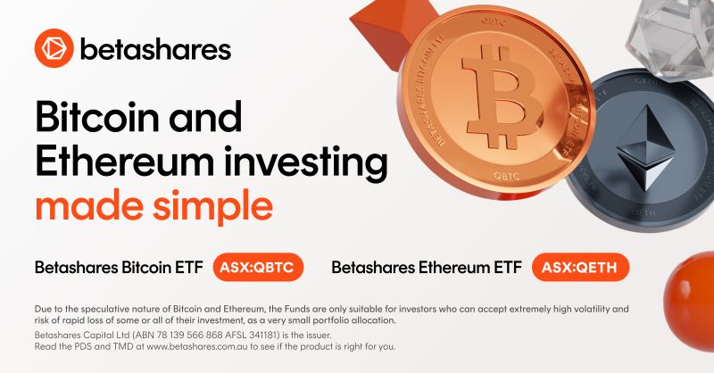 Hunter Horsley (@hhorsley) on Twitter photo One of the largest ETF providers in Australia (>$50B AUM), <a href="/BetaShares/">Betashares</a>, launched its first Bitcoin ETF and Ethereum ETFs today!
Exciting to see. Mainstream adoption continues.
Proud to be their partner. One of the largest ETF providers in Australia (>$50B AUM), <a href="/BetaShares/">Betashares</a>, launched its first Bitcoin ETF and Ethereum ETFs today!
Exciting to see. Mainstream adoption continues.
Proud to be their partner.