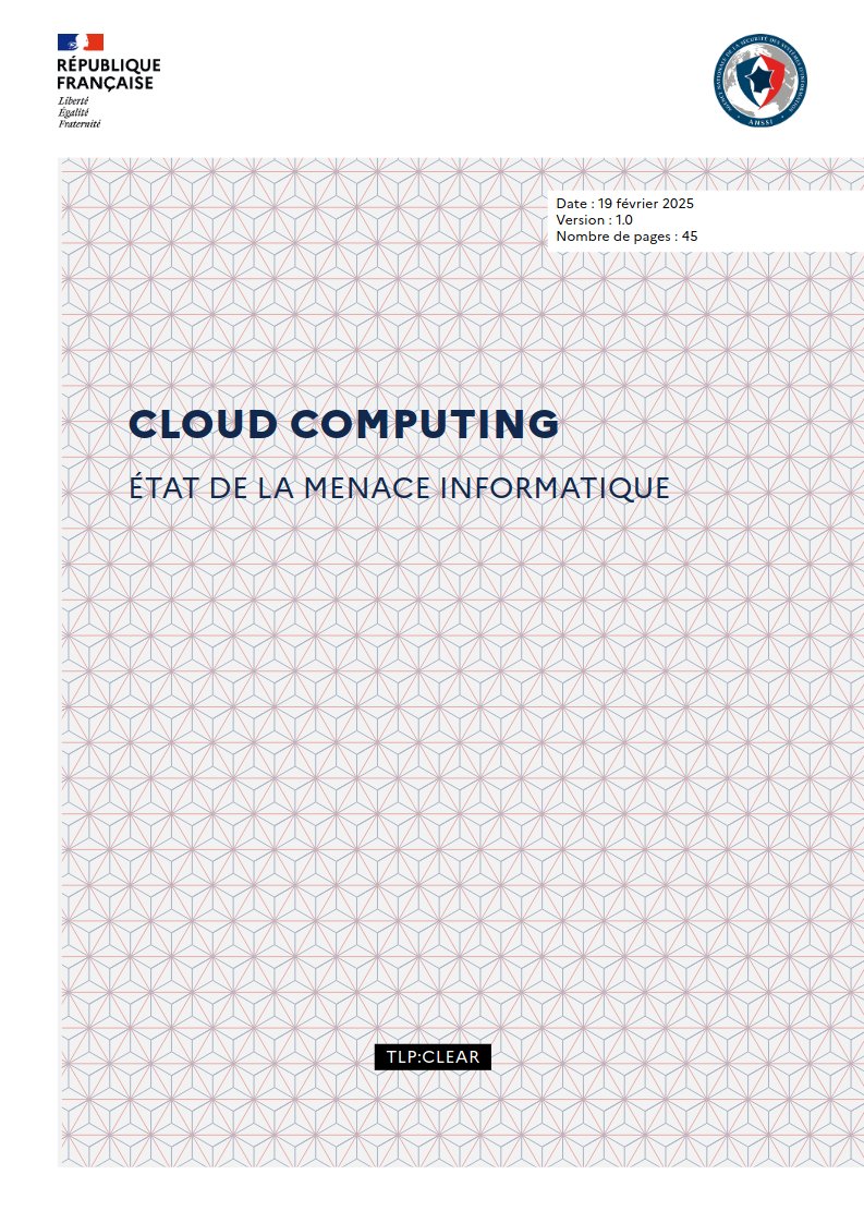 Cybercrime, déstabilisation, espionnage : face à l’augmentation des attaques ciblant les fournisseurs de services cloud et leurs clients, le CERT-FR publie un état de la menace cyber ciblant le secteur du cloud et des recommandations.
cert.ssi.gouv.fr/cti/CERTFR-202…