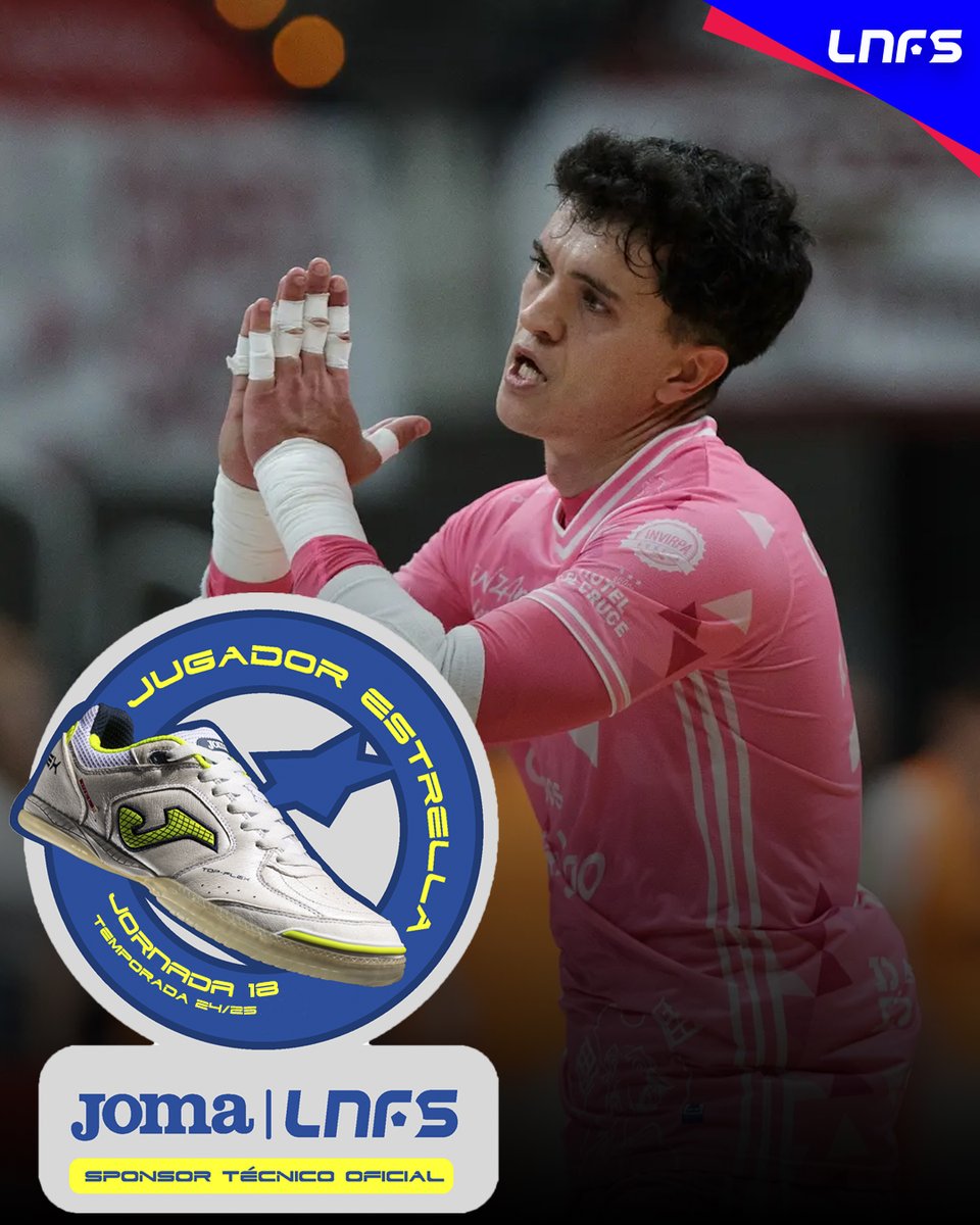 LNFS (@lnfs) on Twitter photo 🧱 𝑻𝒉𝒆 𝒃𝒆𝒔𝒕!
🌟 <a href="/Anntonio1_/">Antonio Navarro</a> (<a href="/ManzanaresFS/">ManzanaresFútbolSala</a>)
#JugadorEstrellaLNFS • <a href="/JomaSport/">Joma Sport</a> #LigaFutsalProfesional 🧱 𝑻𝒉𝒆 𝒃𝒆𝒔𝒕!
🌟 <a href="/Anntonio1_/">Antonio Navarro</a> (<a href="/ManzanaresFS/">ManzanaresFútbolSala</a>)
#JugadorEstrellaLNFS • <a href="/JomaSport/">Joma Sport</a> #LigaFutsalProfesional