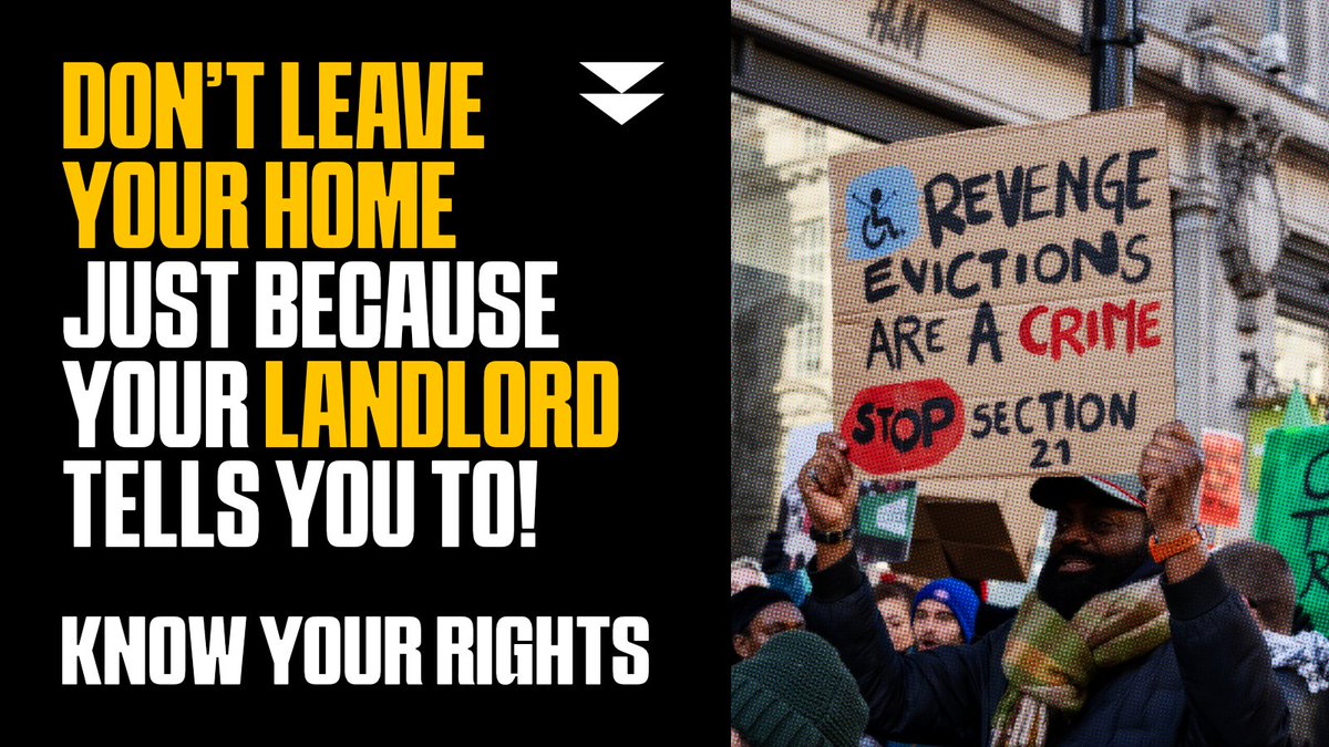 [1/7] Don't leave your home just because your landlord tells you to. Know your eviction rights! 🧵