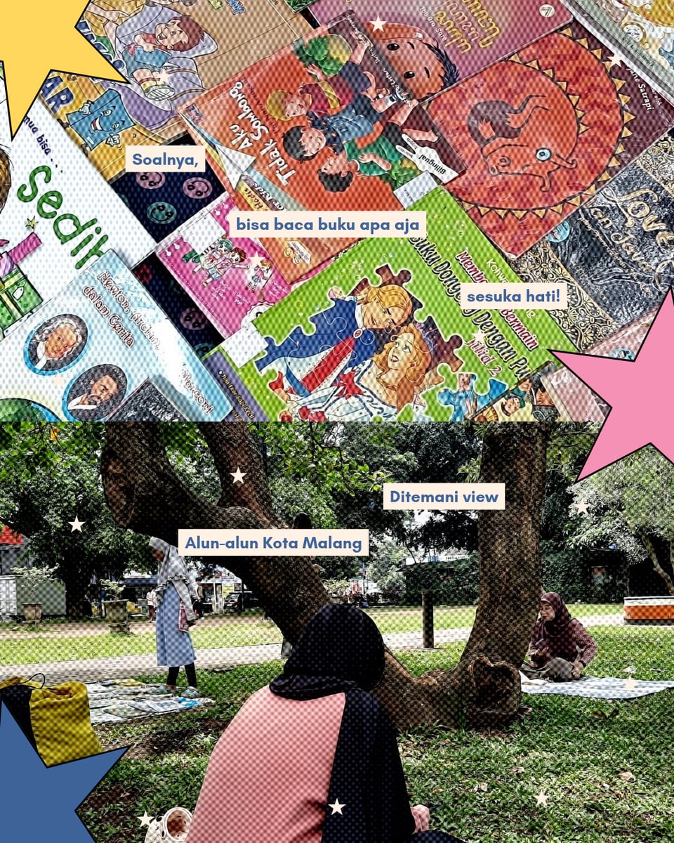 dudukbaca's tweet photo. Katanya, "Reading is so much fun in Dudukbaca," emangnya iya? ๐ค๐ค
Pastinya dong! nih Bacawan dari yang masi cimit-cimit sampe yang udah gede pun enjoy pas di lapakbaca kemarin๐ซฃ Makanya, Kapan kamu nyusul buat join ke lapakbaca kita?
#lapakbaca #malang #bacabukumalang https://t.co/ubjJA25WNd