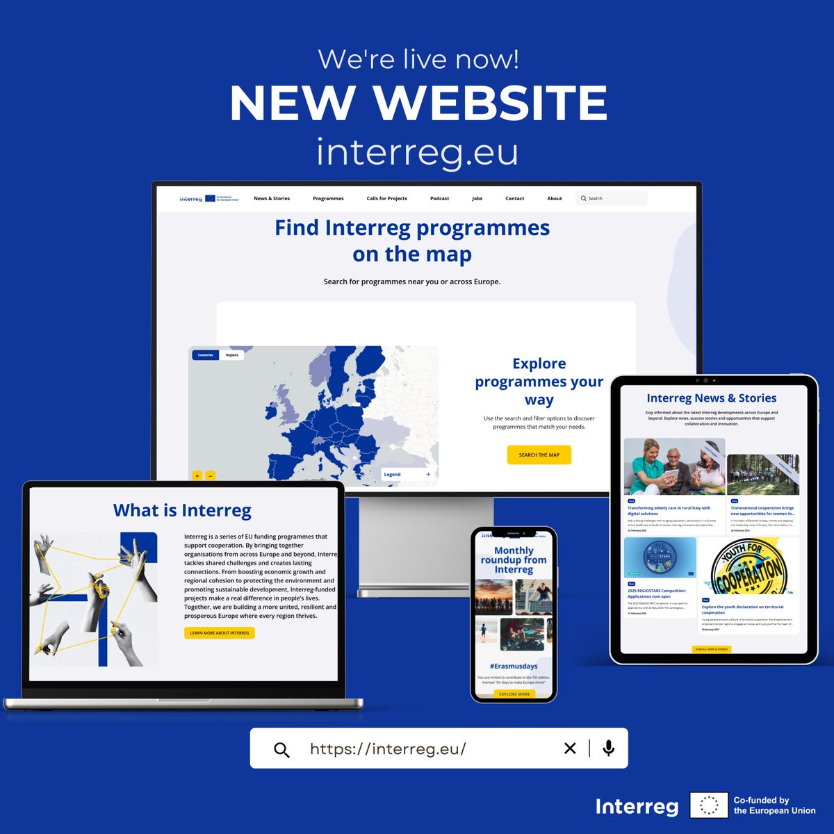 interreg_eu (@interreg_eu) on Twitter photo The voice of #Interreg just got stronger! The new website is live🖥️A fresh home for everything Interreg - stronger connections, clearer impact and a hub for collaboration.
Explore, share & see the real impact of cooperation: interreg.eu
<a href="/RegioInterreg/">EU Regio Interreg</a> #CohesionPolicy The voice of #Interreg just got stronger! The new website is live🖥️A fresh home for everything Interreg - stronger connections, clearer impact and a hub for collaboration.
Explore, share & see the real impact of cooperation: interreg.eu
<a href="/RegioInterreg/">EU Regio Interreg</a> #CohesionPolicy