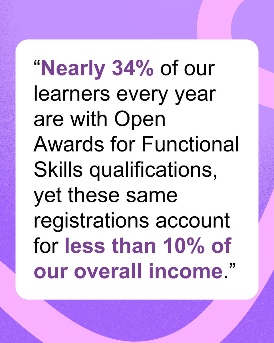 What does Functional Skills mean to us as a charity? 

Like everything we do, it’s about the learner! Their achievements. Their progression. Their skillsets.

Read Nina Hinton's thoughts – openawards.org.uk/whats-new/news… 

#FunctionalSkills #FS