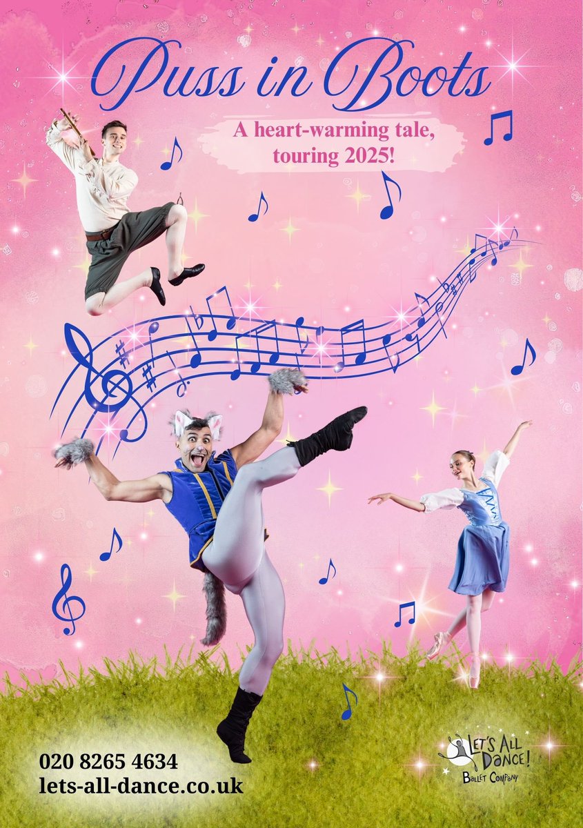 THE NEWS IS OUT!! 🐱✨🩰 Puss in Boots is coming to theatres across the UK from April 2025-July 2025