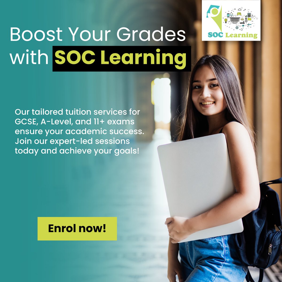 schoolofcoding's tweet image. Struggling with GCSE, A-Level, or 11+ exams? 

📢 Enrol now and take the first step towards success! 👉 [soclearning.com/contact/]

#SOClearning #EducationMatters #GCSE #ALevels #ExamSuccess #Tutoring #StudySmart