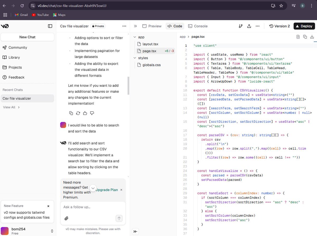 bom43456's tweet image. 🚀 Build UIs in seconds with AI!

🔹 V0.dev generates React components instantly—just describe your UI &amp;amp; let AI handle it! 🎨💻

Speed up development &amp;amp; focus on what matters! Who’s tried it? ⬇️

#V0dev #AI #React #WebDev #DevTools #ALX_AiSK #ALX