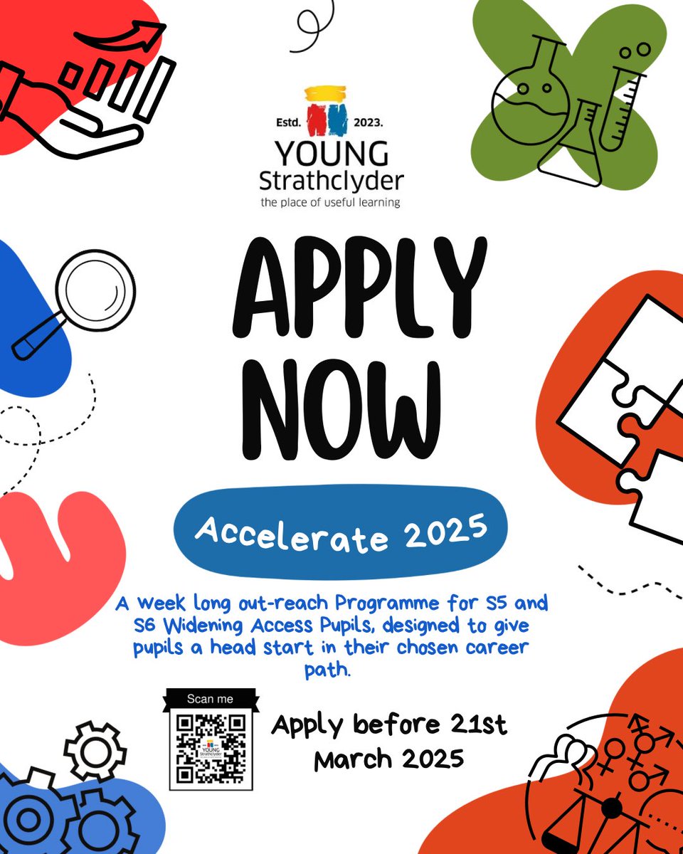Young Strathclyder (@ystrathclyder) on Twitter photo Exciting news📣 Applications for Accelerate 2025 are officially OPEN! Don’t miss your chance to be part of this incredible opportunity🎉Apply now through our Website! #YoungStrathclyder #Accelerate2025
<a href="/UniStrathclyde/">University of Strathclyde</a>
<a href="/StrathHaSS/">Strathclyde Humanities & Social Sciences</a>
<a href="/StrathEng/">Strathclyde Engineering</a>
<a href="/StrathScience/">Strathclyde Science</a>
<a href="/StrathBusiness/">Strathclyde Business School</a> Exciting news📣 Applications for Accelerate 2025 are officially OPEN! Don’t miss your chance to be part of this incredible opportunity🎉Apply now through our Website! #YoungStrathclyder #Accelerate2025
<a href="/UniStrathclyde/">University of Strathclyde</a>
<a href="/StrathHaSS/">Strathclyde Humanities & Social Sciences</a>
<a href="/StrathEng/">Strathclyde Engineering</a>
<a href="/StrathScience/">Strathclyde Science</a>
<a href="/StrathBusiness/">Strathclyde Business School</a>