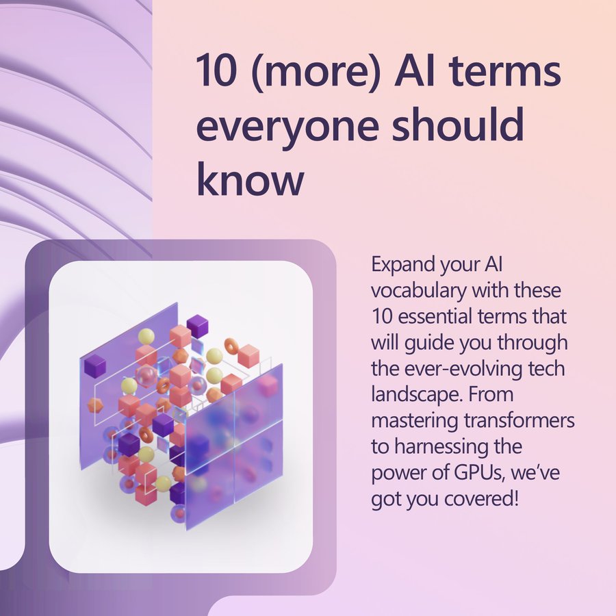 Ready to level up your #AI knowledge? 🤔 

Discover 10 essential AI terms every startup should know, #Transformers and #SLMs to #RAG and frontier models: msft.it/6019lScLX 

#AIForBusiness #MicrosoftForStartupsUAE