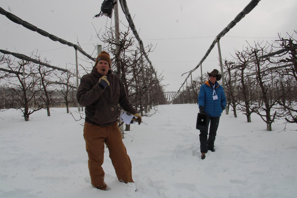 Tim Buhr of Newroyal Orchards, Gasport, New York, discusses cherry production during orchard tours at the International Fruit Tree Association annual conference and tours on Feb. 18 in western New York. #IFTA #Fruit #FruitGrower #ifruittree #cherries