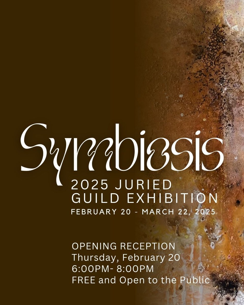 Tonight, February 20! Join us for the Opening Reception of Symbiosis: 2025 Juried Guild Exhibition. Showcasing an selection of works by the Coral Springs Artist Guild.