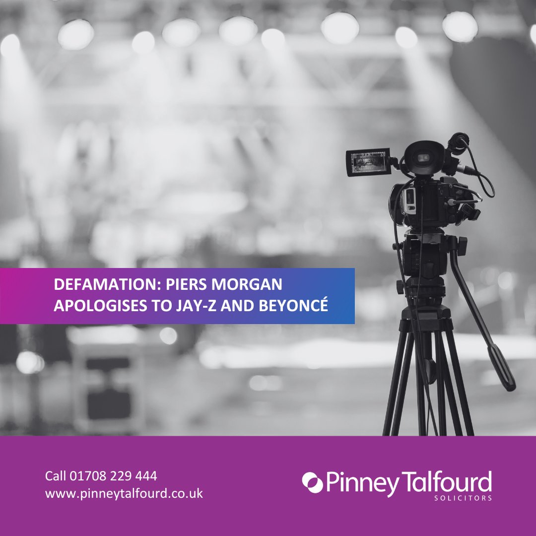 PinneyTalfourd's tweet image. Piers Morgan apologised to Jay-Z and Beyoncé after “totally false” claims were made on his show. CILEX Lawyer Emma Hardie explains defamation and how it’s proven under English law.

Read more: eu1.hubs.ly/H0g50wr0 

#DefamationLaw #DefamationOfCharacter #LegalAdvice #UKLaw