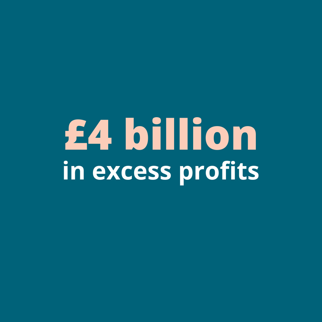 Our research shows that energy network companies, who provide pipes and cables to people's homes, have pocketed nearly £4 billion in excess profits over the last 4 years.