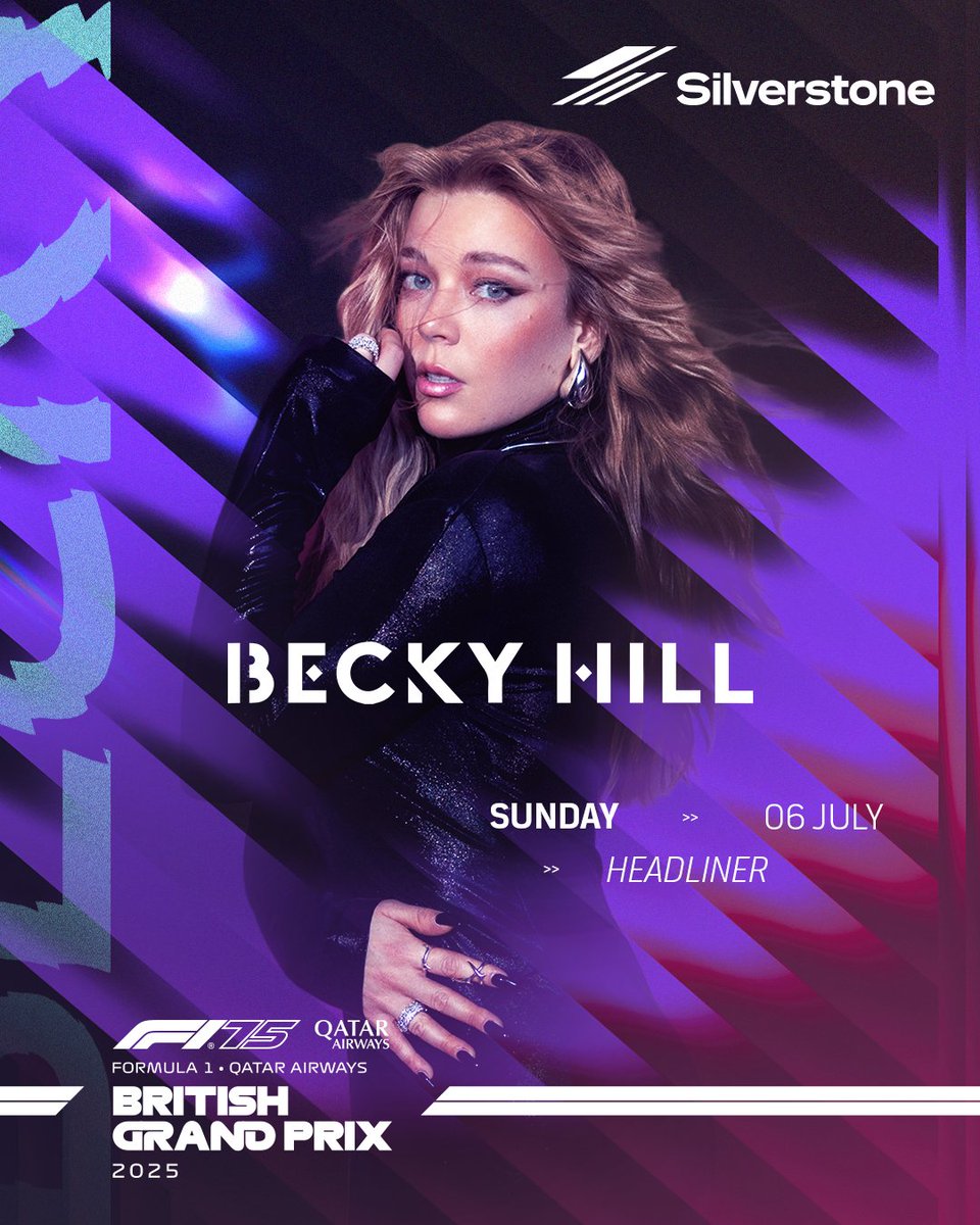 Silverstone (@silverstoneuk) on Twitter photo <a href="/samfendermusic/">Sam Fender</a> <a href="/raye/">RAYE</a> <a href="/FatboySlim/">Fatboy Slim</a> My heart goes La Di Da... Wanna know why? 😉
Cos' @beckyhill is your #BritishGP 2025 Sunday headliner! ❤️🔥
#F1 <a href="/samfendermusic/">Sam Fender</a> <a href="/raye/">RAYE</a> <a href="/FatboySlim/">Fatboy Slim</a> My heart goes La Di Da... Wanna know why? 😉
Cos' @beckyhill is your #BritishGP 2025 Sunday headliner! ❤️🔥
#F1