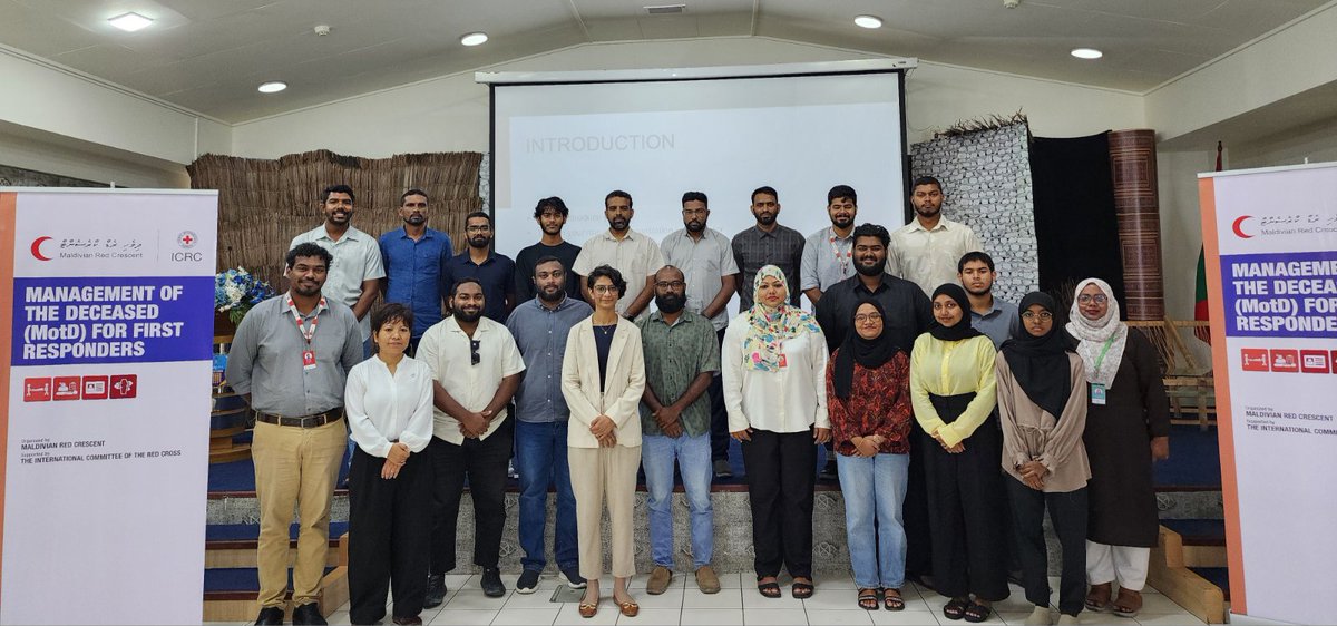 MRC, in partnership with <a href="/ICRC_nd/">ICRC New Delhi</a>, conducted a Training on the Management of the Deceased (MotD) for First Responders.

Participants from across MRC units, <a href="/NDMAmv/">NDMA Maldives</a> &amp; <a href="/PoliceMv/">Maldives Police</a> gained skills on management of the deceased during emergencies &amp; disasters &amp; related forensic aspects.