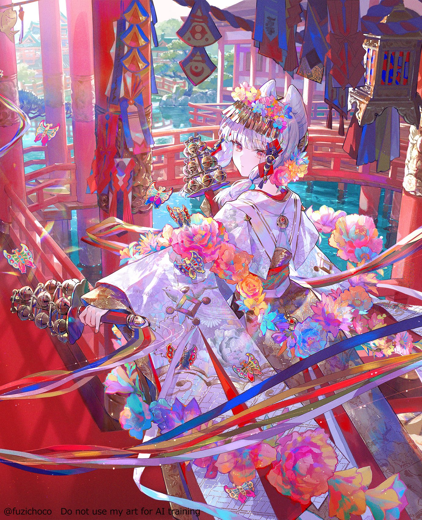 藤ちょこ『青透に泳ぐ』複製原画 - 絵画