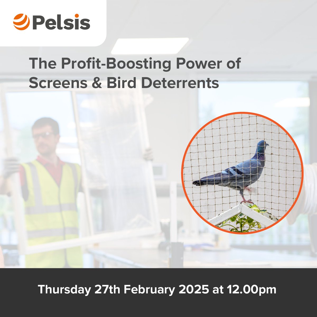Join us for our next webinar where we have both Mark Wenman &amp; David Frisby talking about how to unlock exciting new revenue opportunities and take your business to the next level.

Register your place now: ow.ly/s2Os50V3bhf

#WeArePelsis #Screens #BirdManagement #Webinar