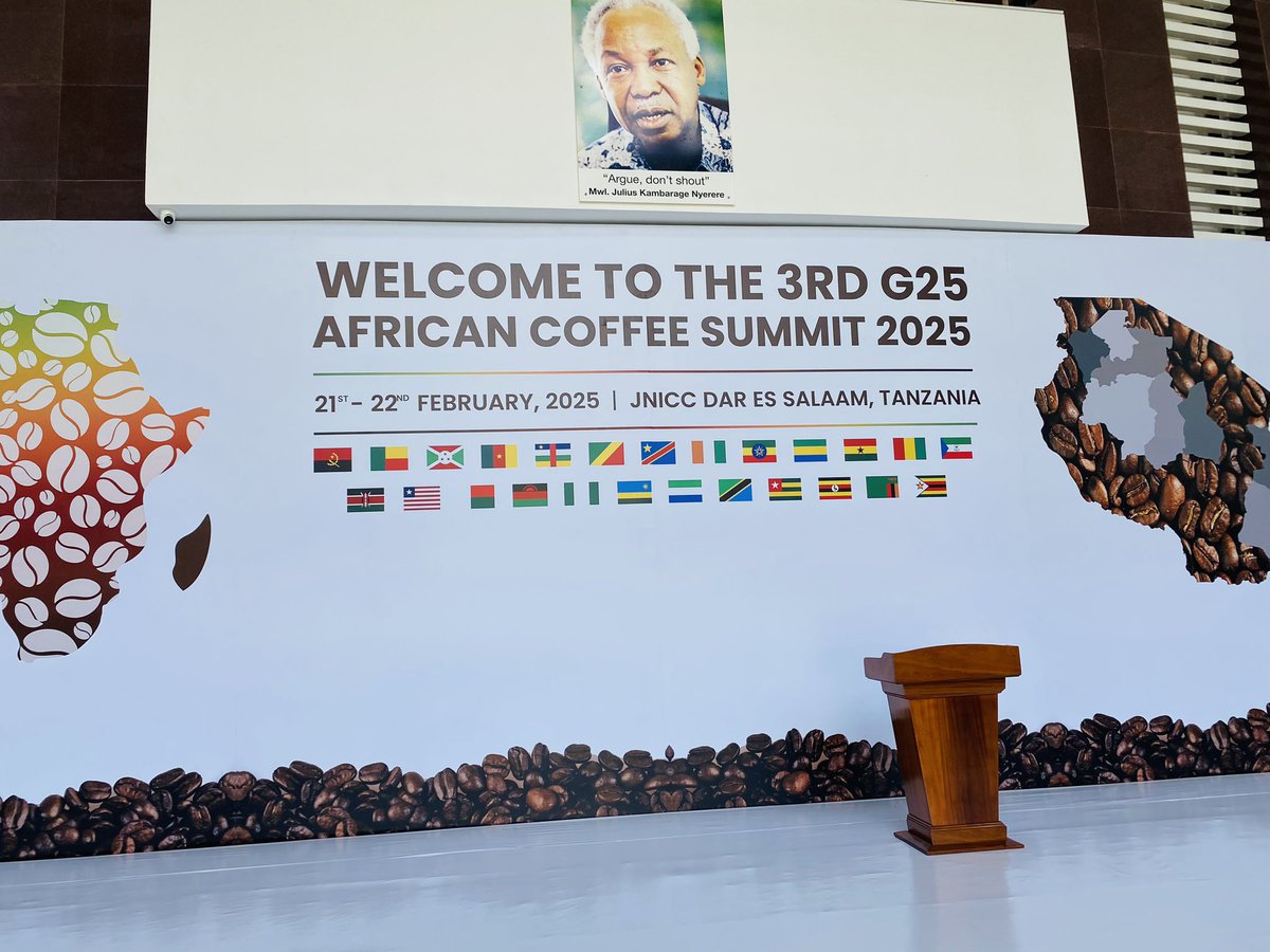rutaraka's tweet photo. All is almost set for the #3rdG25CoffeeSummitTanzania #CoffeeSummit #VisitTanzania
@WizaraKilimo @HusseinBashe @coffeeboardtz @pkimaryo @TagieDaisy https://t.co/gDpimawrPB
