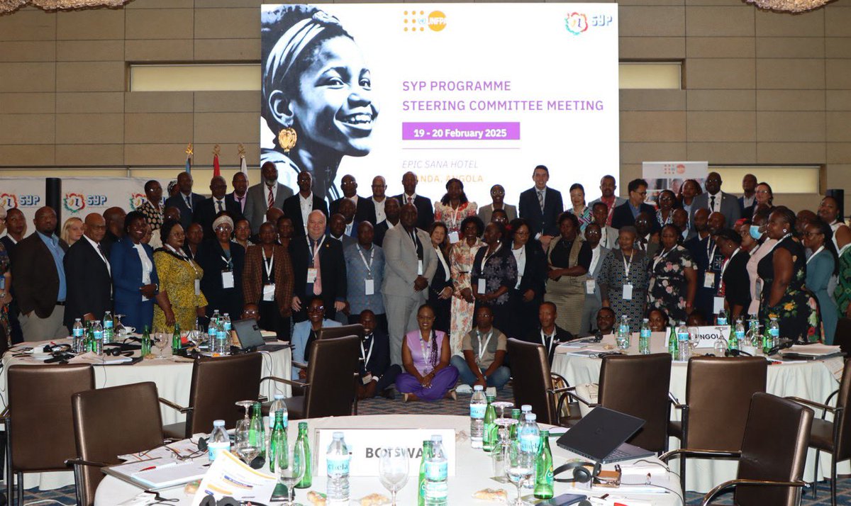 We are currently attending the 11th Annual <a href="/UNFPA_SYP/">Safeguard Young People Programme</a> Steering Committee Meeting from 19-20 February 2025 in Angola.<a href="/UNFPA_SYP/">Safeguard Young People Programme</a> is empowering AYP across 12 Southern African countries to protect themselves from STIs, unwanted pregnancies, unsafe abortions, early marriages, and GBV