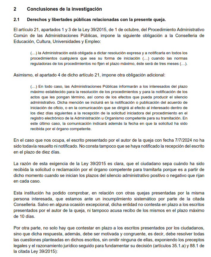 Dura reprimenda del Síndic a la Conselleria de Cultura y a la Dirección General de Patrimonio