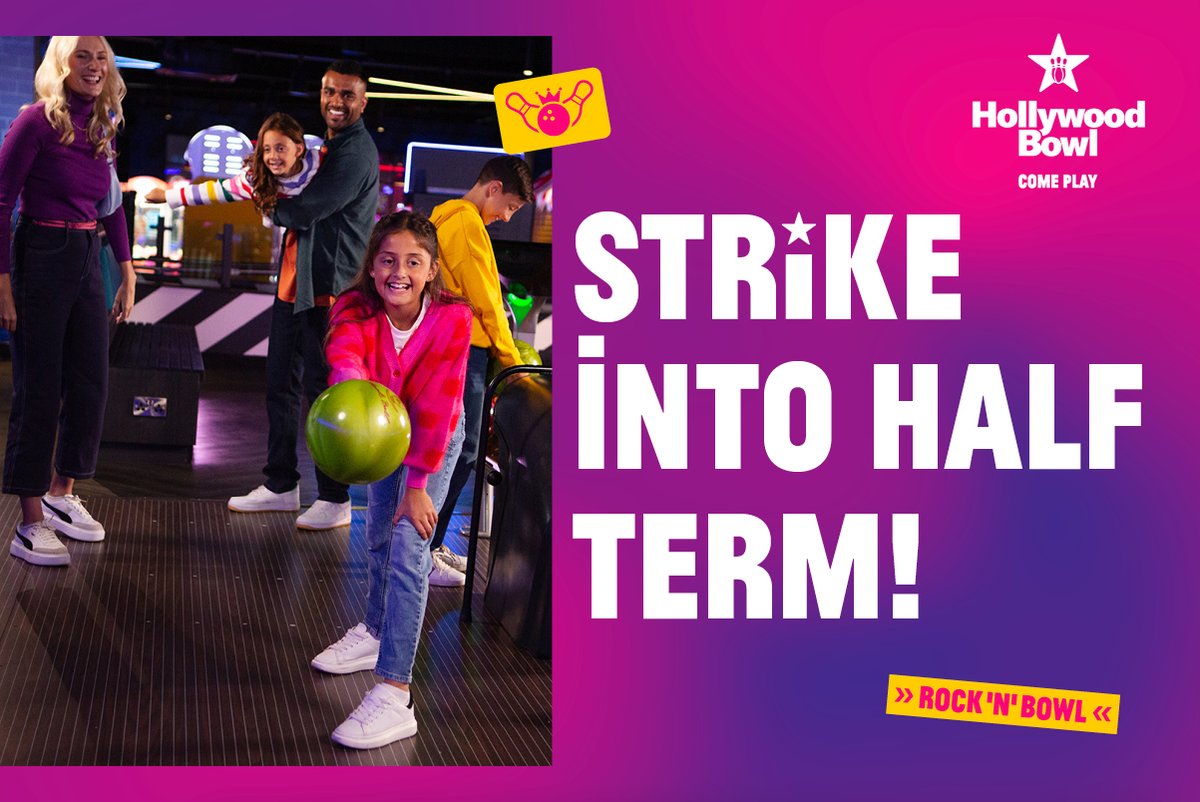 TheRedDragonCentre (@reddragoncentre) on Twitter photo This half term, <a href="/HollywoodBowlUK/">Hollywood Bowl UK</a> are turning up the fun with big savings and prizes. 🤩
Early bowlers can also enjoy 50% off bowling, when booked to bowl before 11am! 🎳
More here: bit.ly/4b9e43q This half term, <a href="/HollywoodBowlUK/">Hollywood Bowl UK</a> are turning up the fun with big savings and prizes. 🤩
Early bowlers can also enjoy 50% off bowling, when booked to bowl before 11am! 🎳
More here: bit.ly/4b9e43q