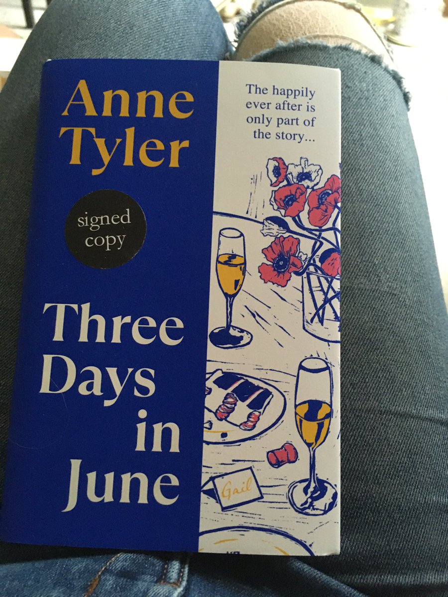 It was by no means next on my TBR pile, but somehow #ThreeDaysInJune is what I’m beginning today! It’s #AnneTyler for heaven’s sake, so it just can’t wait obviously!