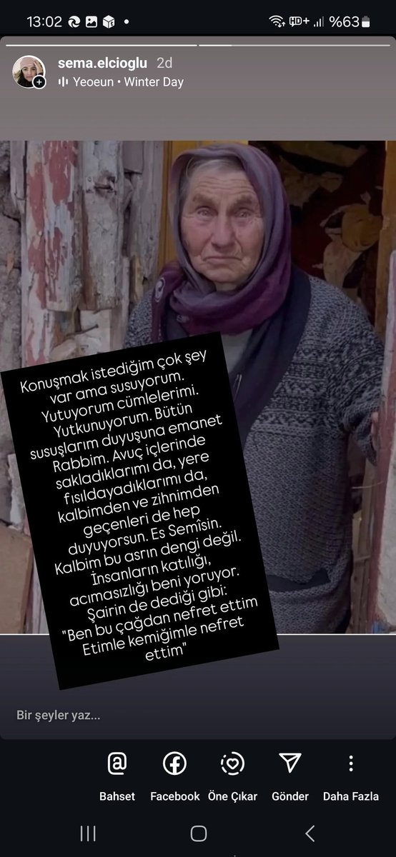 SemaNver's tweet photo. Ben bu çağdan nefret ettim.  Etimle kemiğimle nefret ettim  ..... https://t.co/ekyX6k18jK