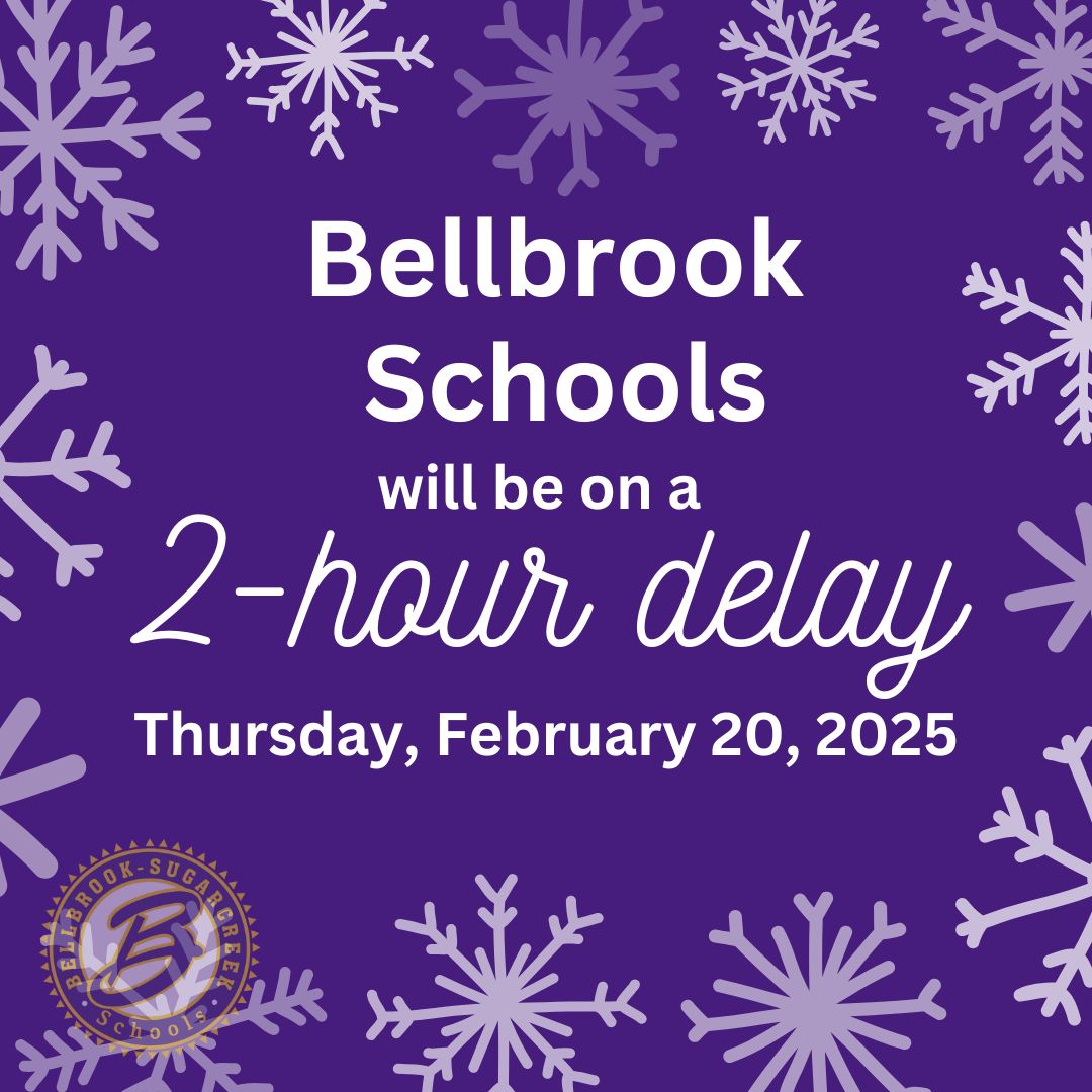 The Bellbrook-Sugarcreek Local School District will be on a two-hour delay today, Thursday, February 20, 2025, due to the weather.