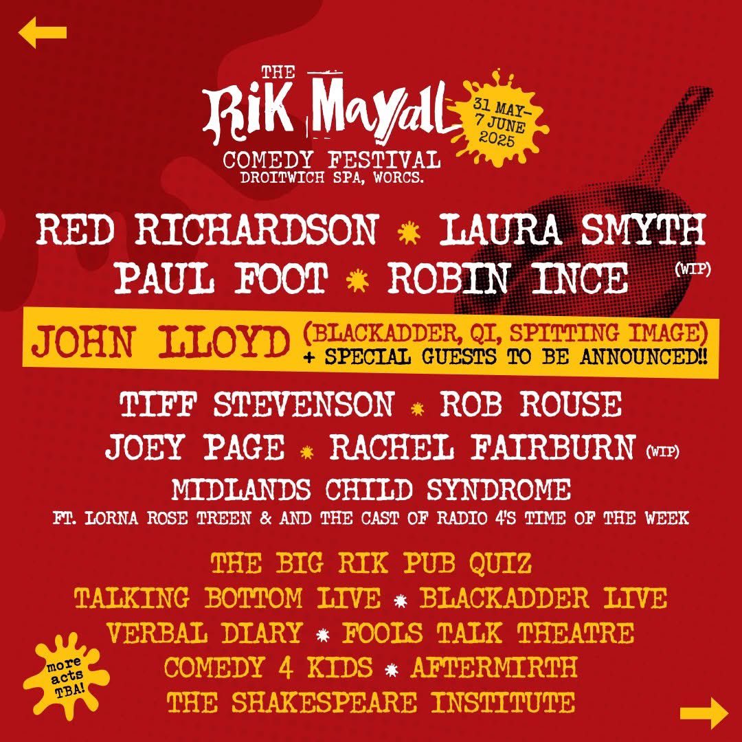 talkingbottom's tweet photo. (Trumpet noises) We’re throbbing with excitement that we’ll be part of the FANTASTIC The Rik Mayall Comedy Festival in May/June. More details to follow. 

Check out the festival website for more details. Tickets to curated events available online on March 9th. https://t.co/05DhCxTtom