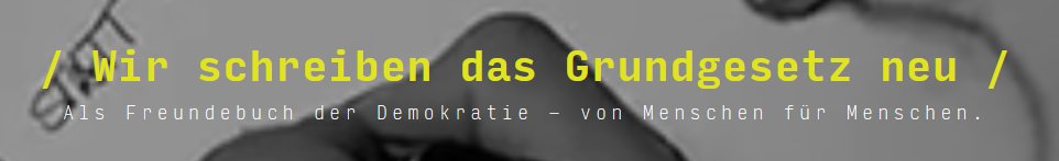 *

Mit Schrecken habe ich eben von diesem neuesten Machwerk selbsternannter Demokratiefreunde gelesen
!

Diese kleinen Menschen wollen sich tatsächlich mit den Gründungsvätern unserer Demokratie auf eine Stufe stellen !

Welch Anmaßung auch des Demokratie-Feindes (= meine