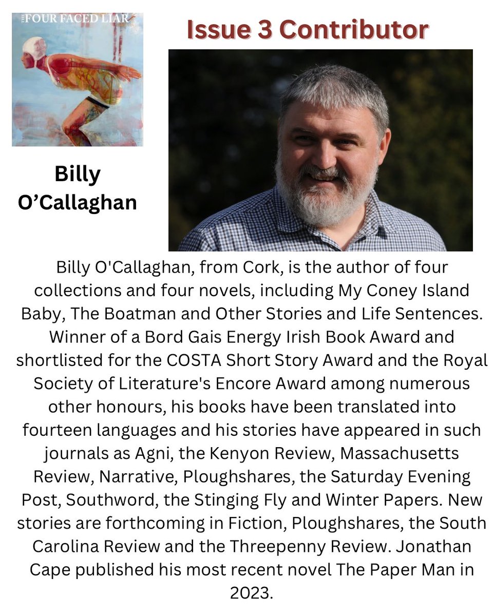 The Four Faced Liar (@the4facedliar) on Twitter photo Spotlight on Issue 3 contributor <a href="/billythescribe/">Billy O'Callaghan</a> Find the full issue with our stockists & online the4facedliar.com/product-page/t… <a href="/MunLitCentre/">Munster Literature Centre</a> <a href="/PENIreland/">Irish PEN</a> <a href="/IrishWritersCtr/">Irish Writers Centre</a> <a href="/PENIreland/">Irish PEN</a> Spotlight on Issue 3 contributor <a href="/billythescribe/">Billy O'Callaghan</a> Find the full issue with our stockists & online the4facedliar.com/product-page/t… <a href="/MunLitCentre/">Munster Literature Centre</a> <a href="/PENIreland/">Irish PEN</a> <a href="/IrishWritersCtr/">Irish Writers Centre</a> <a href="/PENIreland/">Irish PEN</a>