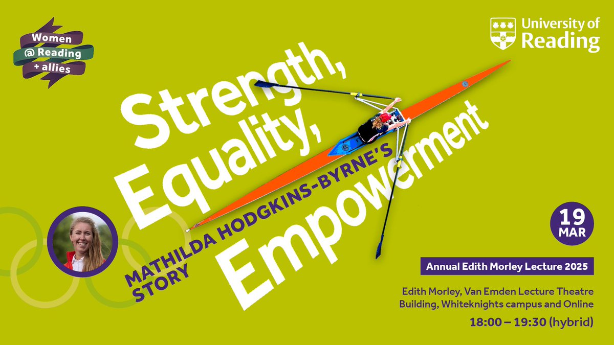 An Olympian. A mother. A <a href="/UniofReading/">Uni of Reading</a> alumna. Mathilda Hodgkins-Byrne shares her inspiring journey of resilience and empowerment at our Edith Morley Lecture on 19 March.

Register here: rdg.ac/40XOUjC

#WomensHistoryMonth