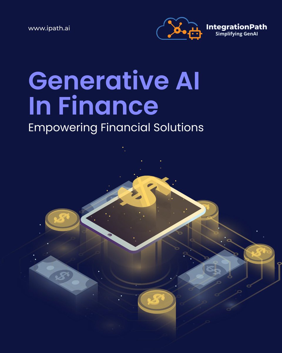 integrationpath's tweet image. Generative AI is empowering financial solutions💡 
From improved virtual assistants to personalized recommendations, financial document search, and capital market analysis, the possibilities are endless 📊✨
👉Contact us today to learn ipath.ai/#form
