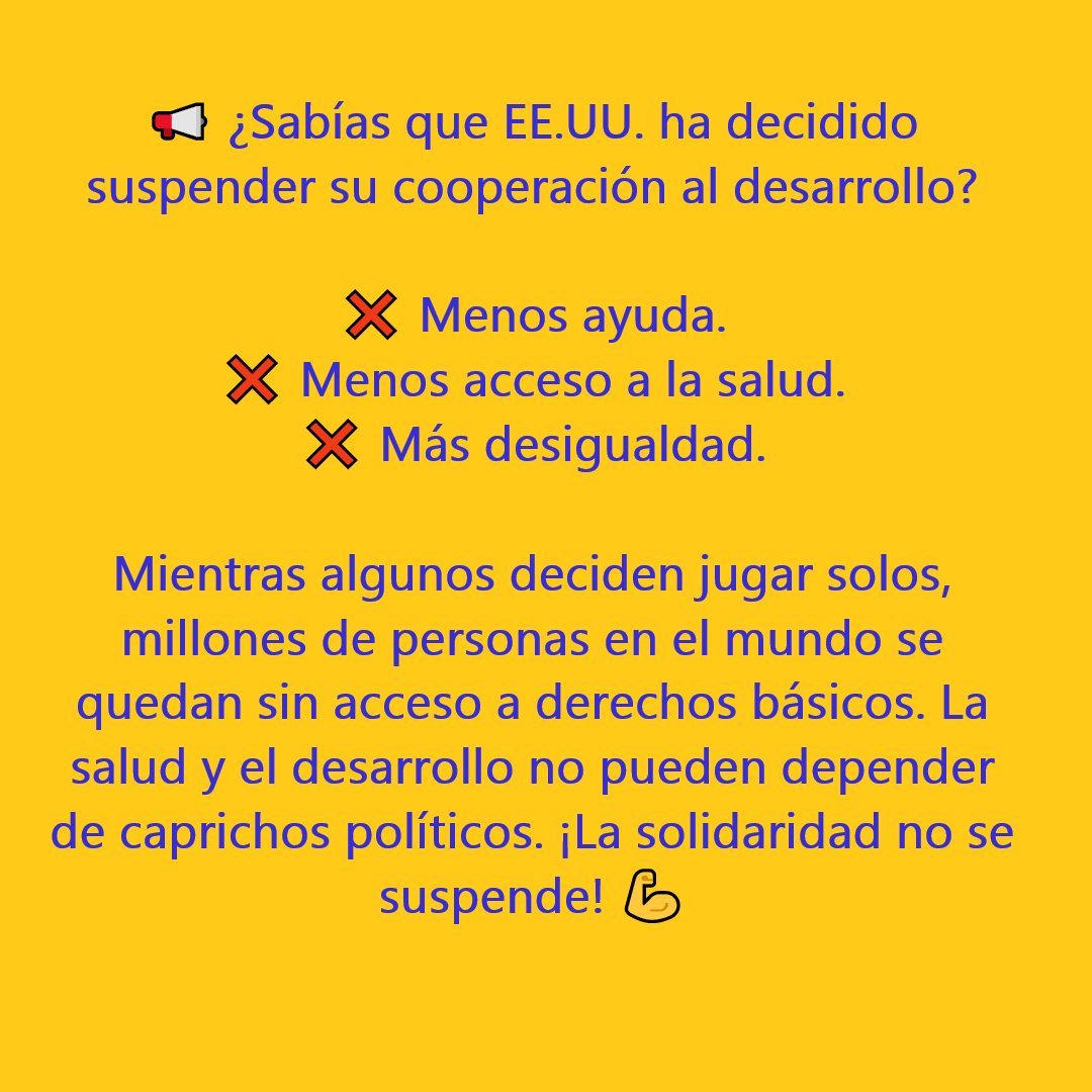 💥 #EstadosUnidos  suspende la #cooperación #USAID y deja en la estacada a millones de personas.
🌍 La cooperación internacional no es caridad, es justicia.
💪 La salud no puede depender de decisiones políticas.
🚨 Es hora de exigir más compromiso global.
medicusmundi.es/es/actualidad/…