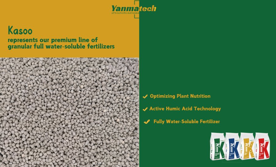 TechY6582's tweet image. Kasoo represents our premium line of granular full water-soluble fertilizers, specially formulated to provide balanced nutrition to crops while maximizing efficiency and minimizing waste.