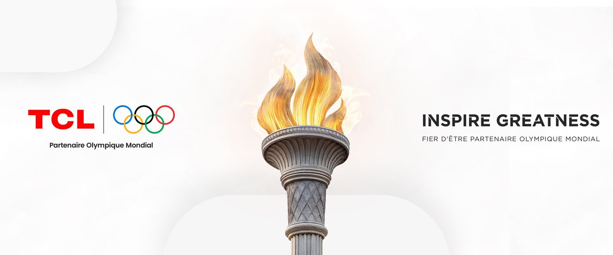 TCL FR (@tcl_tv_fr) on Twitter photo TCL x <a href="/Olympics/">The Olympic Games</a> 🥇
Il était temps qu’on s’associe à la plus prestigieuse compétition sportive au monde !
Restez connectés et préparez-vous à être émerveillés avec TCL 🙌
#TCLxOlympics #OfficialPartner #Olympics #OlympicsGames #TeamGreatness #DreamBigger TCL x <a href="/Olympics/">The Olympic Games</a> 🥇
Il était temps qu’on s’associe à la plus prestigieuse compétition sportive au monde !
Restez connectés et préparez-vous à être émerveillés avec TCL 🙌
#TCLxOlympics #OfficialPartner #Olympics #OlympicsGames #TeamGreatness #DreamBigger
