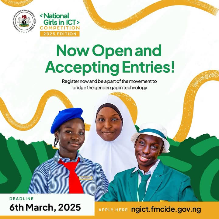 DevelopmentHubN's tweet photo. Empower your future with technology! The National Girls in ICT Competition is your platform to shine, innovate, and lead. Don’t just dream about changing the world code it, design it, and build it. Your ideas matter, your voice counts, and your potential is limitless. https://t.co/F8HHH6SqKQ