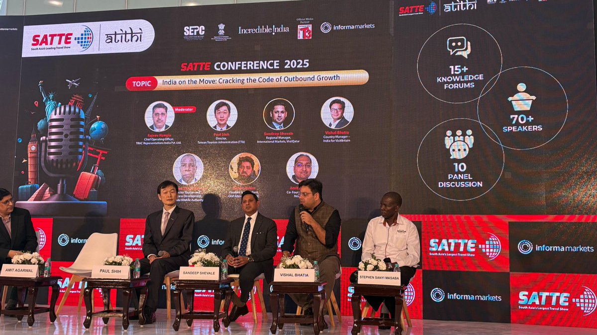 VishalBhatiaVB's tweet image. It was great to represent @VisitBritainBiz at #SATTE to talk about Outbound Travel Trends from India