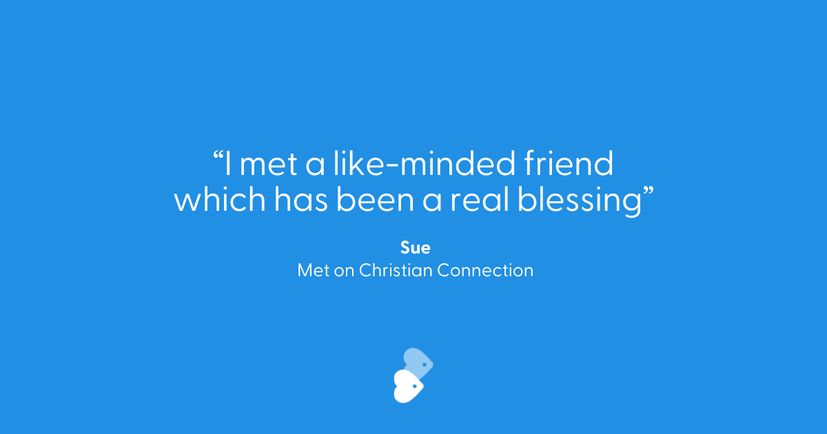 ChConnect's tweet photo. "I met a like-minded friend which has been a real blessing." π
Like Sue, many Christian Connection members find shared values and interests on CC, as well as lasting connections π
It's easy to get started: https://t.co/hRLJ0fqvyz
#ChristianConnection https://t.co/eCHuvfFUqm